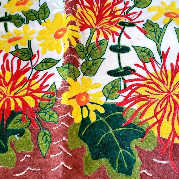 Vintage Hand Painted Floral Basket Painting - Picture 2 of 7